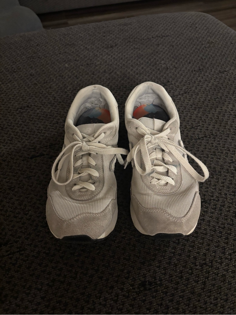 New Balance Women's Athletic Sneakers in Light Gray and White